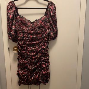 Victoria secret ruffle satin dress